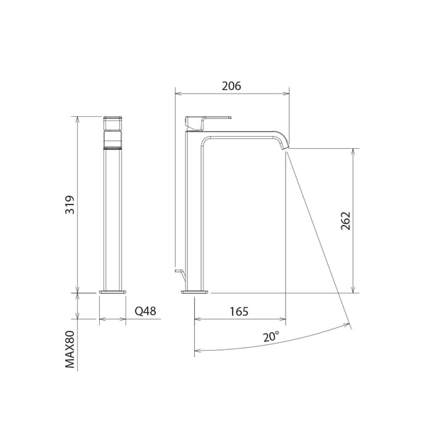 Μπαταρία νιπτήρος Profili Plus 46501-100